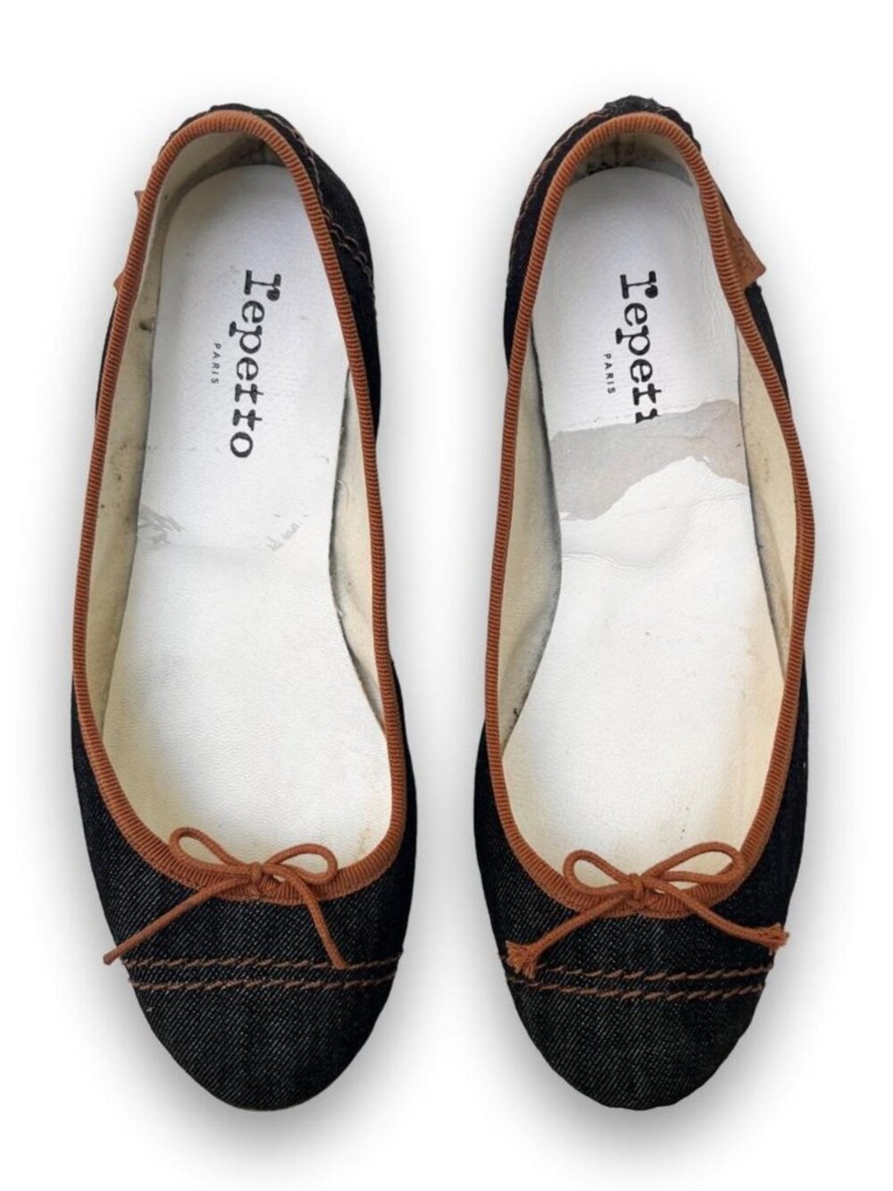 Repetto Cendrillon Ballet Flats in Denim - Size 38.5 EU/7.5-8 US